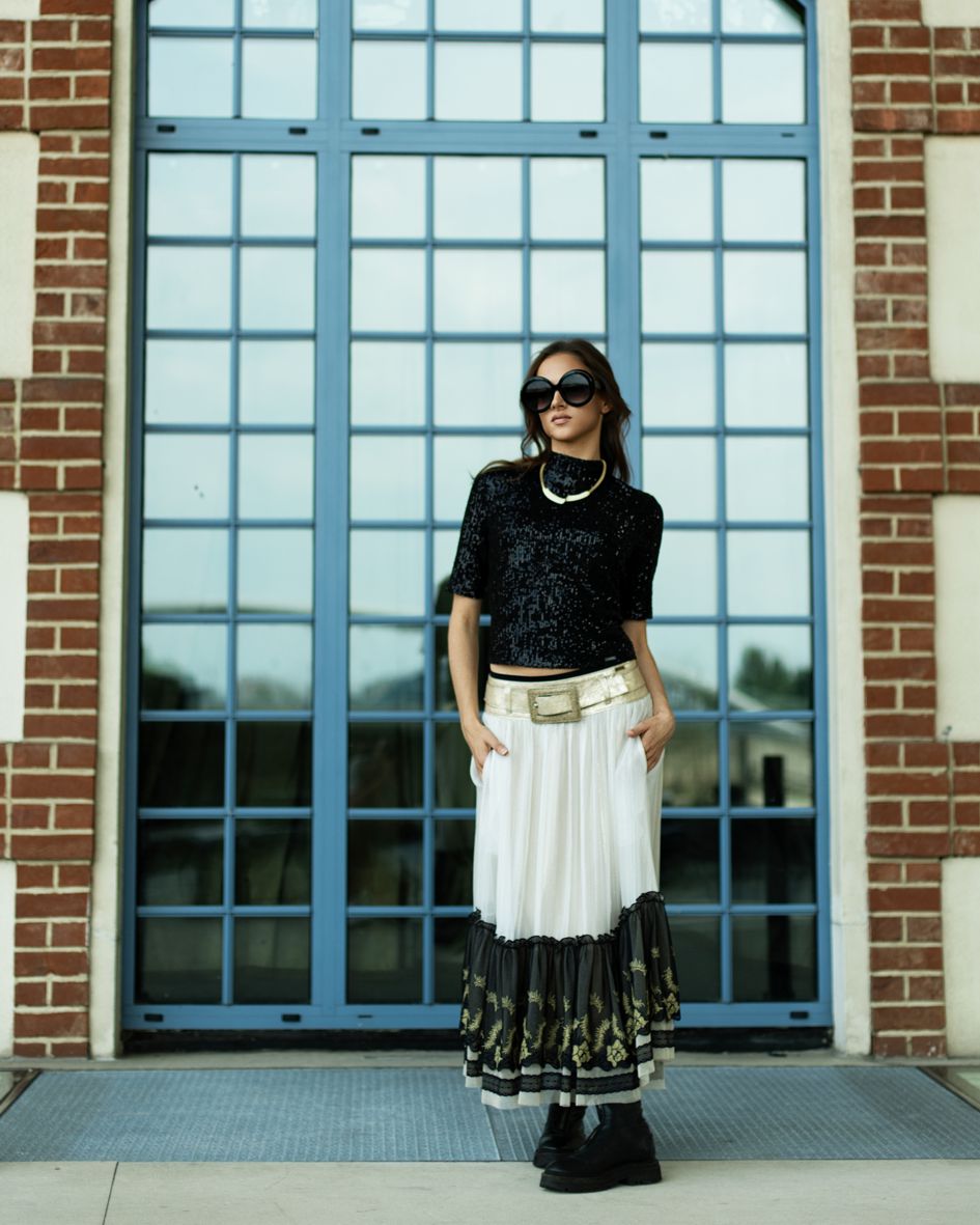 125021 BLACK SEQUIN TOP - By Rieske image 3