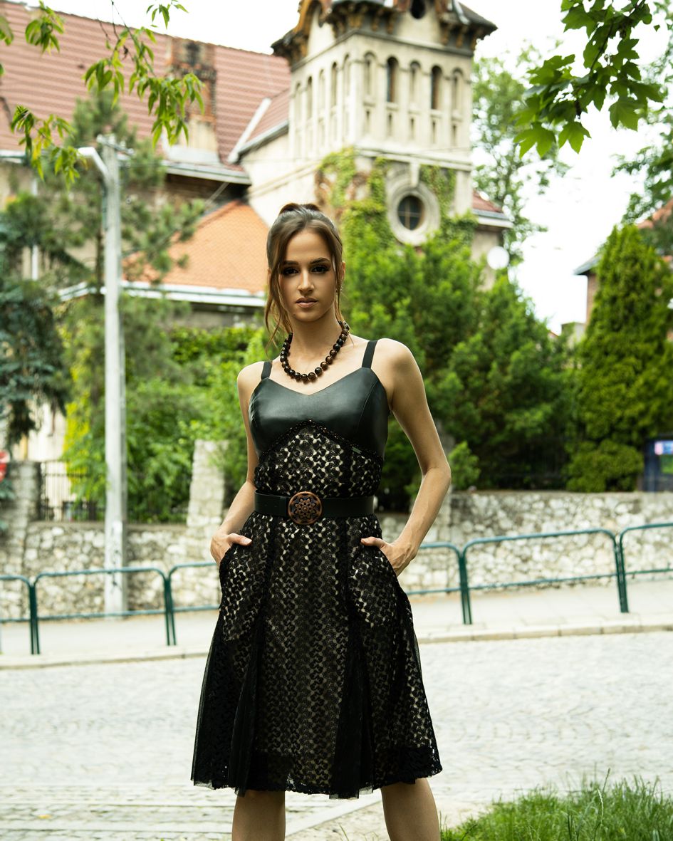 125003 BLACK LACE DRESS - By Rieske image 1