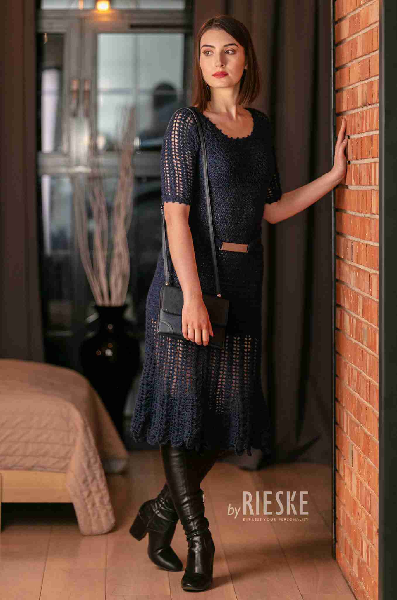 handmade dress, dress 100% alpaca, special dress knitted by hand, dress knitted by hand, fashionable dress