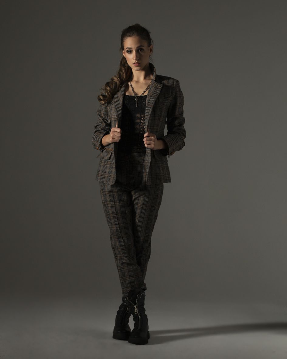 222002 GRAY CHECKED BLAZER image 4