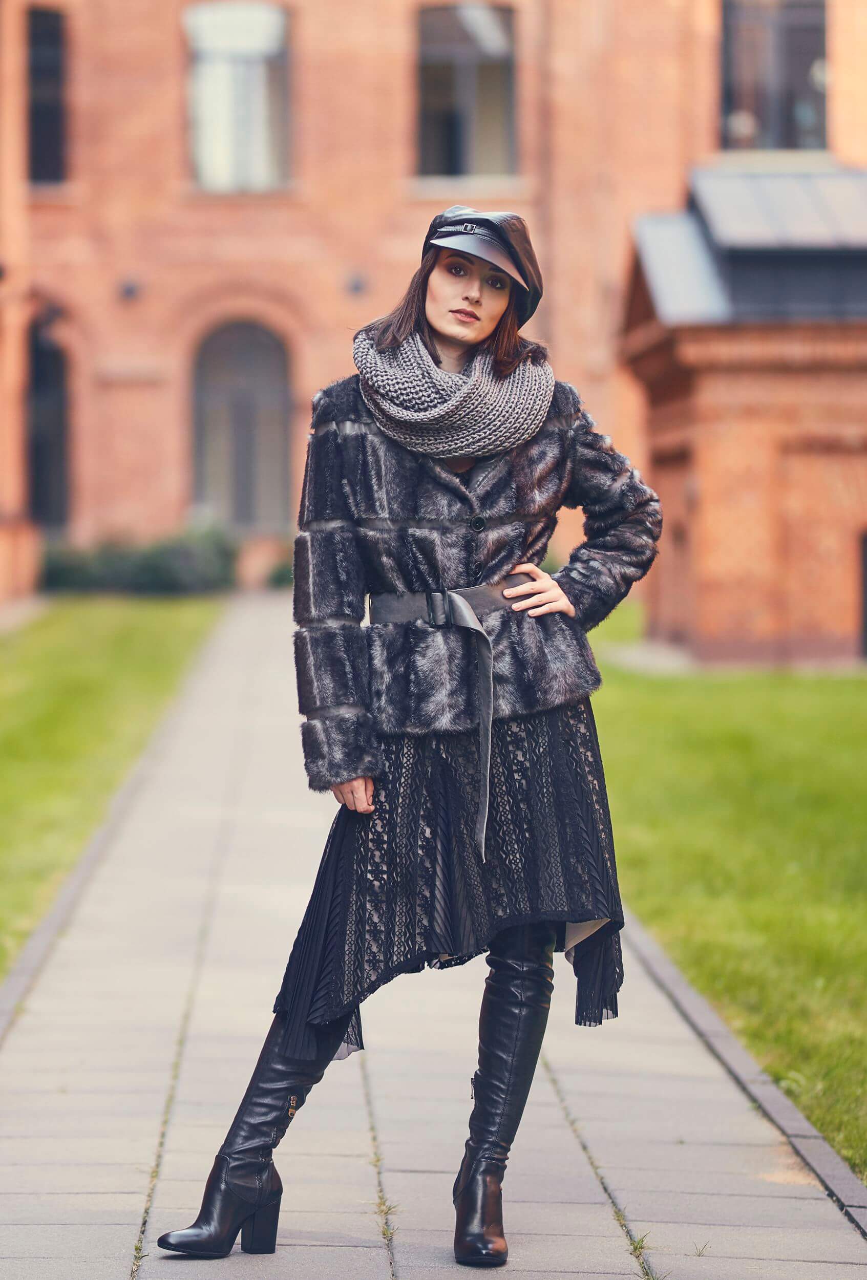 fur jacket, gray fur jacket, gray fur jacket, faux fur jacket with leather belt, fur jacket with leather belt, premium quality jacket, limited edition gray fur jacket, trendy fur jacket, premium fur jacket