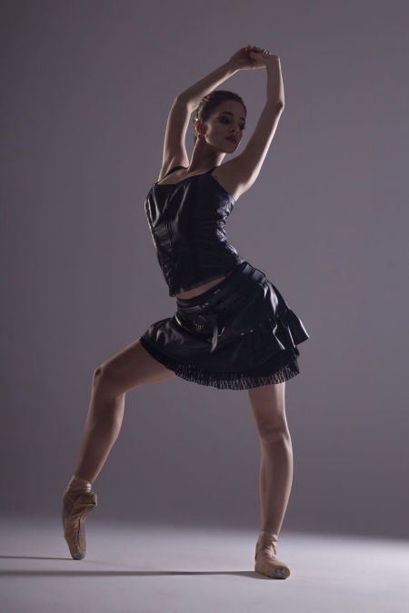 120013 Black Leather Corset