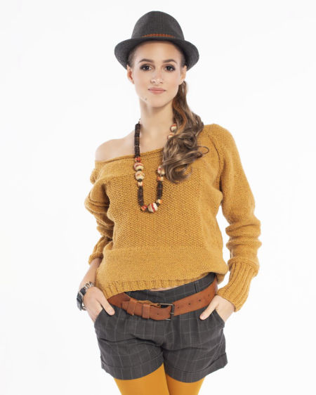222000 Mustard Handmade Wool Sweater