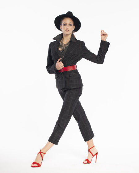 222003 Black Checked Pants