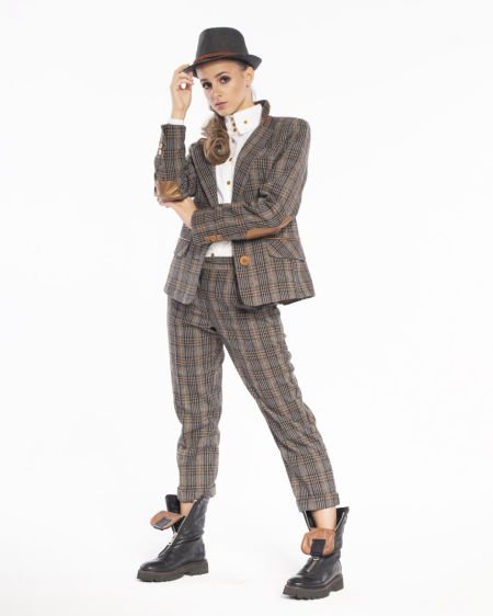 222003 Gray Checked Pants