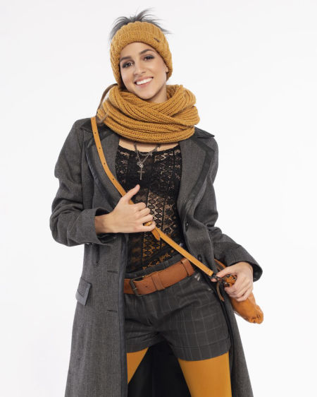 222008 Handmade Infinity Scarf Mustard