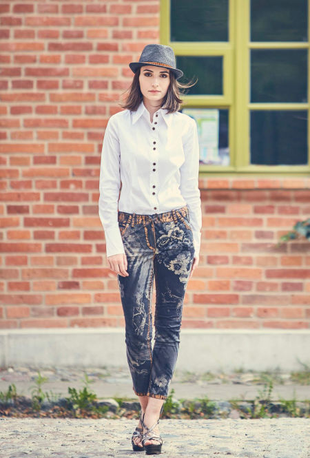 218016 Brown Skinny Fit Pants