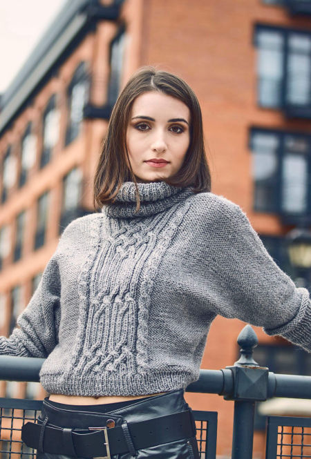 218019 Gray Handmade Sweater 