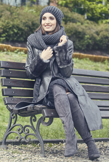 218020 Graphite Handmade Hat