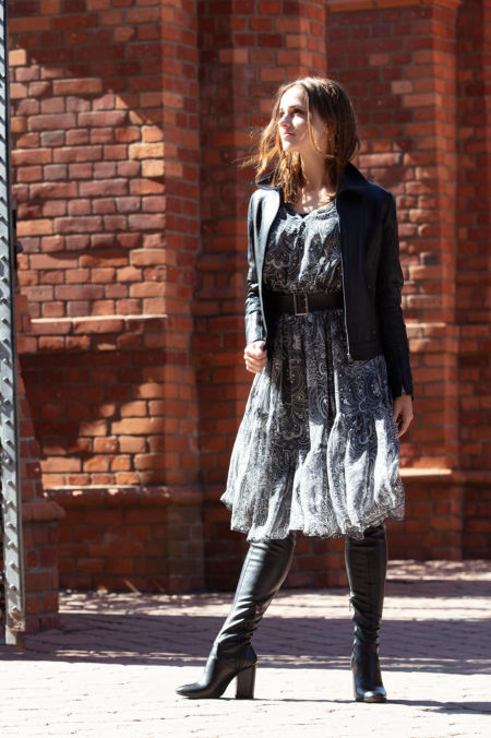 219007 Midi Paislay Silk Dress