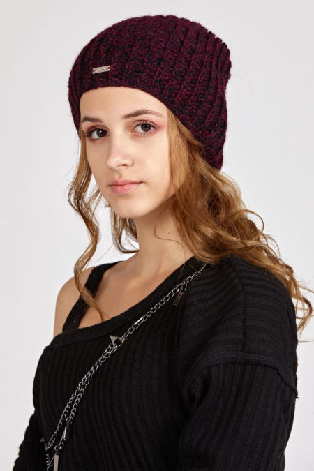 220015 Burgundy Handmade Hat 